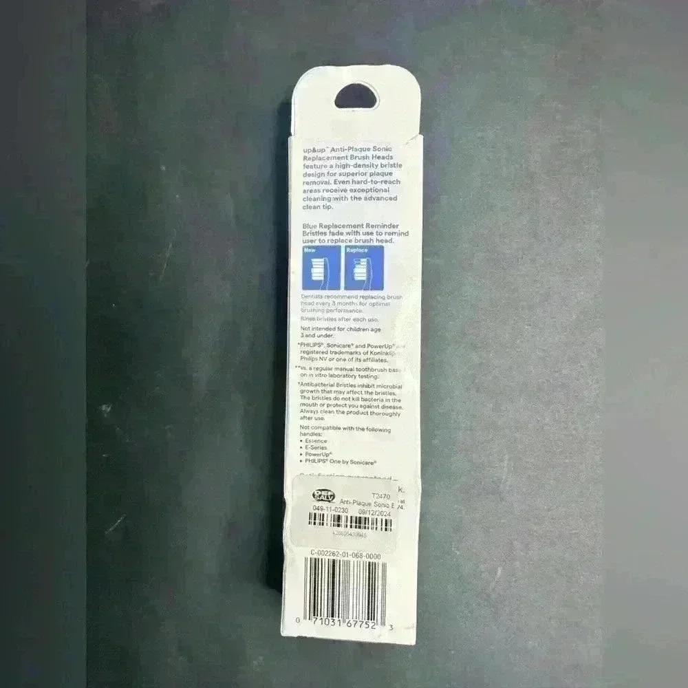 Up&UP, Anti-Plaque Pro Sonic Brush Heads.  3 Heads Bristles